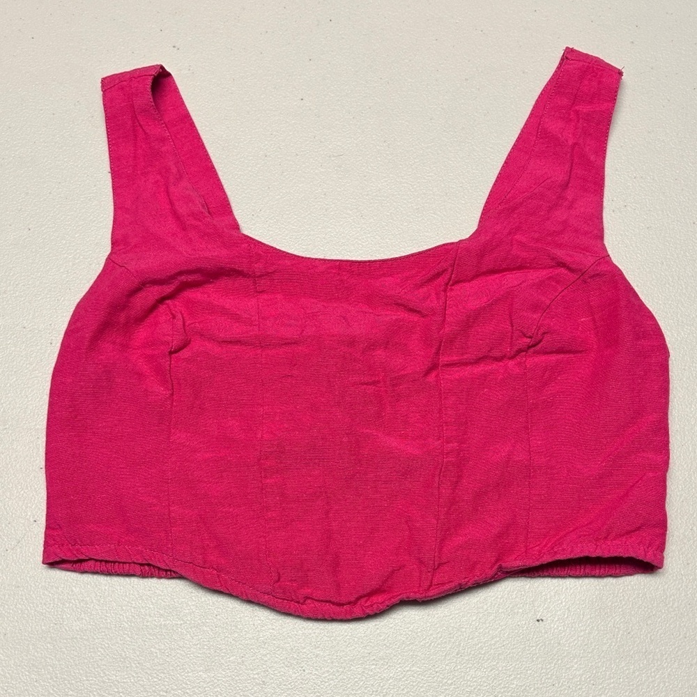 Midnight Sky Linen Crop Top